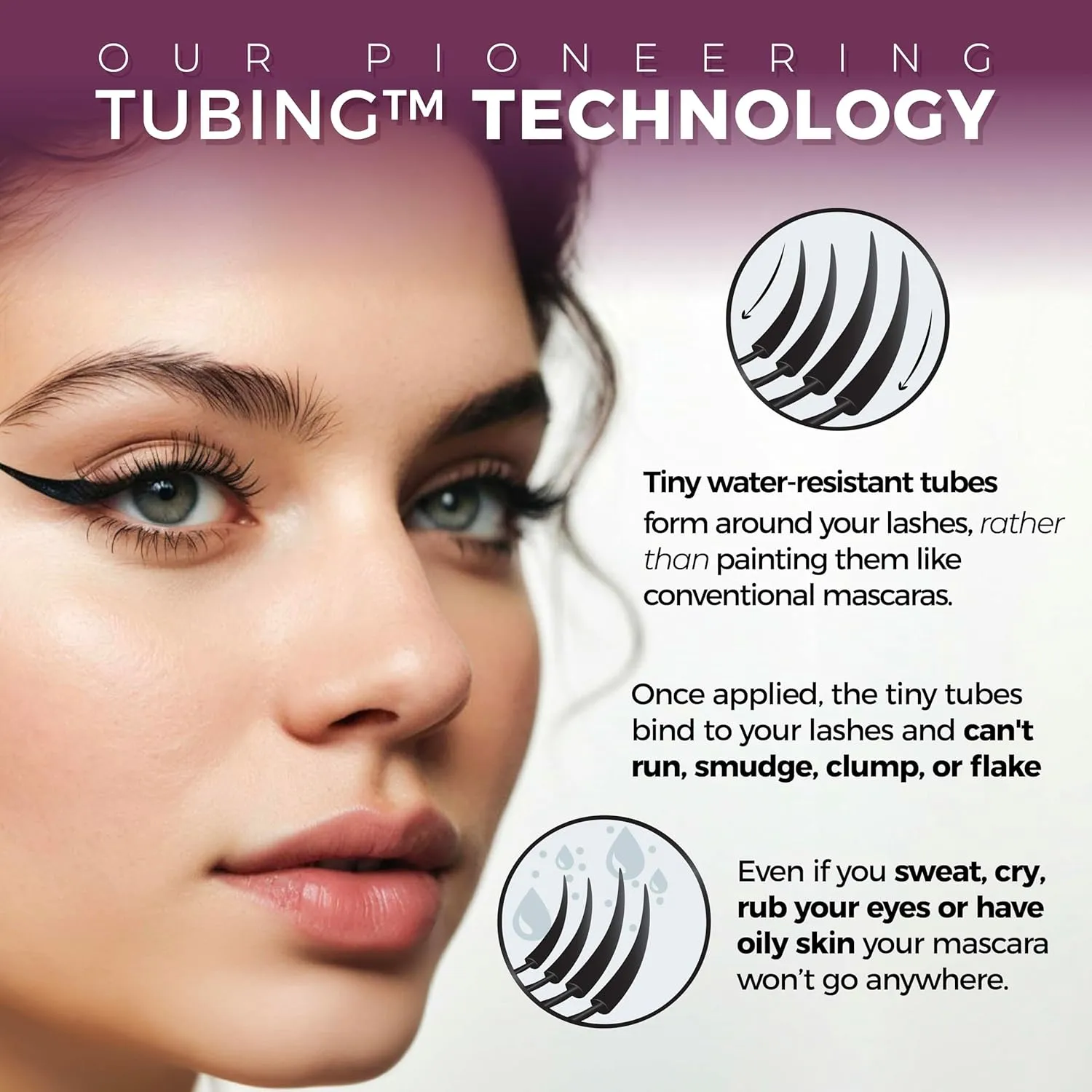 Blinc Amplified Tubing Mascara, Ultra-Longwearing Washable Mascara, Soft-Glam Volumizing, Lengthening and Defining Mascara, Gluten-Free and Cruelty-Free, Dark Brown, 9mL / 0.30 Fl. OZ