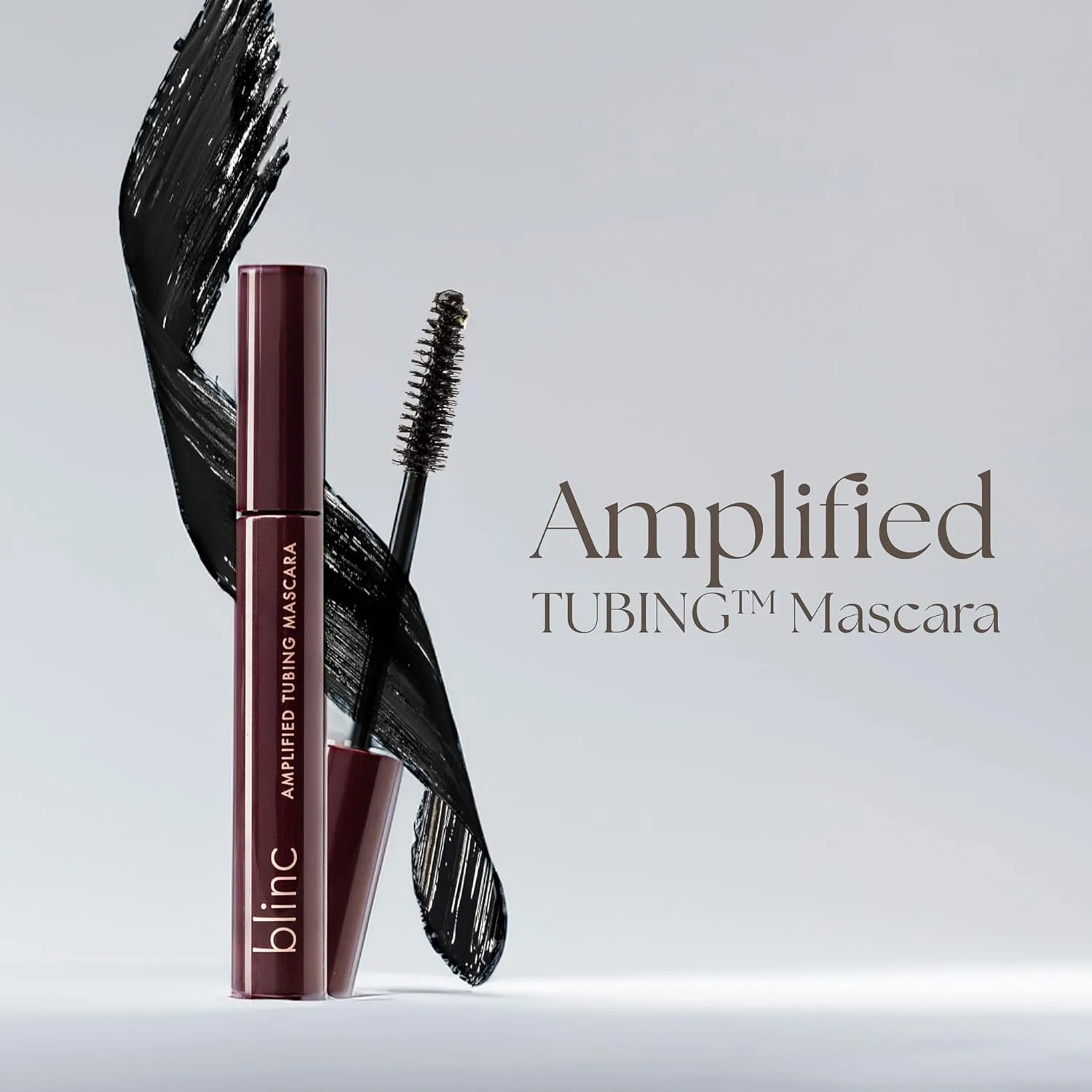 Blinc Amplified Tubing Mascara, Ultra-Longwearing Washable Mascara, Soft-Glam Volumizing, Lengthening and Defining Mascara, Gluten-Free and Cruelty-Free, Dark Brown, 9mL / 0.30 Fl. OZ