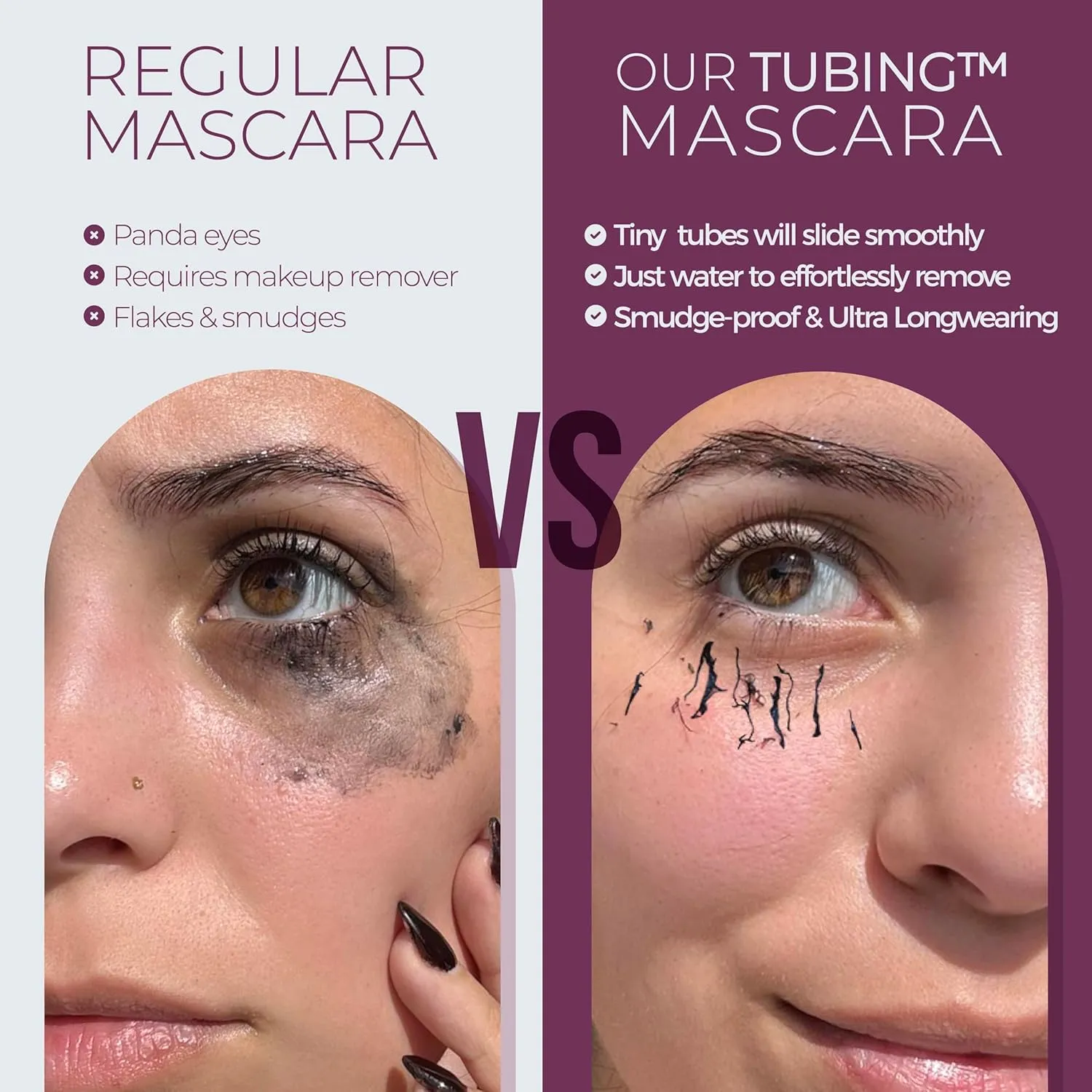 Blinc Amplified Tubing Mascara, Ultra-Longwearing Washable Mascara, Soft-Glam Volumizing, Lengthening and Defining Mascara, Gluten-Free and Cruelty-Free, Dark Brown, 9mL / 0.30 Fl. OZ
