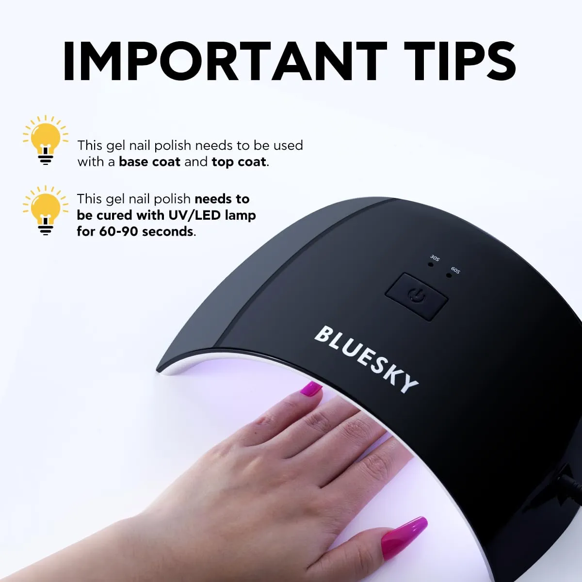 BLUESKY Black Gel Nail Polish- Dark Black Gel Polish Colors,Long Lasting &Chip Resistant,Vegan,Nail Art Manicure Nail Polish,DIY at Home,15ml 7348P/BLACK KNIGHT