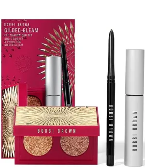 Bobbi Brown Gilded Gleam Eyeshadow, Eyeliner   Mascara Set, 3 Piece Kit