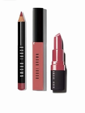 Bobbi Brown Line, Color, Shine Lip Kit: Crushed Lip Color in Babe, Lip Gloss in Buff, Lip Pencil in Pink Mauve