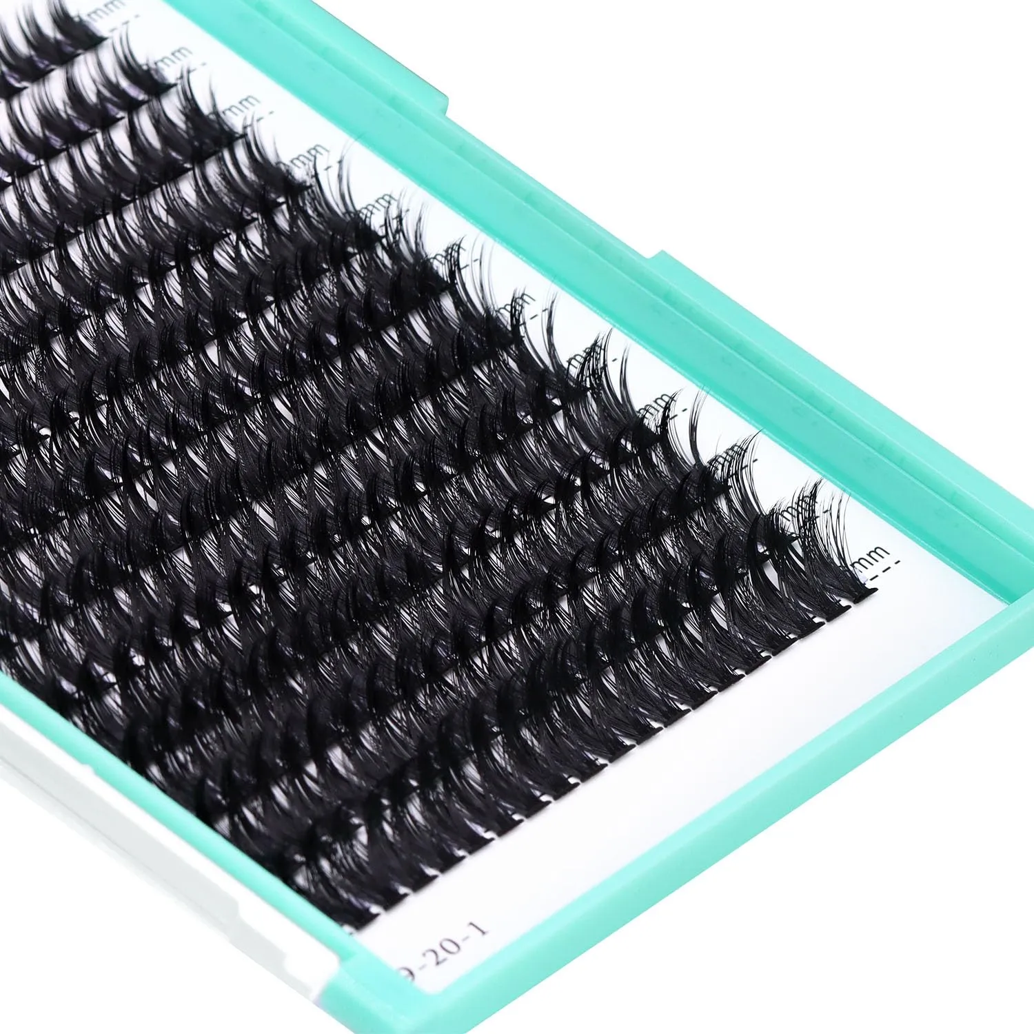 Bodermincer 10D/20D/30D/40D/50D/60D/80D 240 Clusters Lashes C/D Curl 10-12-14-16mm MIX/14-16-18-20mm MIX Fluffy Single Cluster False Lashes Premade Volume Fans (60D 14-16-18-20mm MIX, D Curl)
