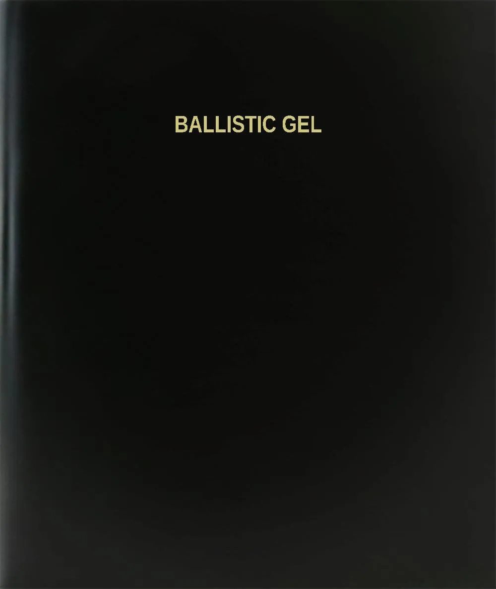 BookFactory Ballistic Gel Log Book/Journal/Logbook - 120 Page, 8.5''x11'', Black Hardbound (XLog-120-7CS-A-L-Black(Ballistic Gel Log Book)) Case