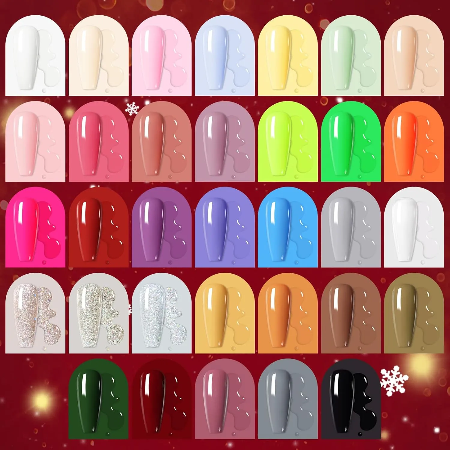 Born Pretty Gel Nail Polish Set Spring Summer Gel Polish Neon Pastel Sweet Candy Macron Color Gel Nail Art Gift Collection 39PCS