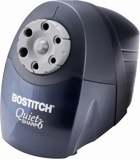 Bostitch Office QuietSharp 6 Electric Pencil Sharpener, Heavy Duty Classroom Sharpener, Size Selector with 6 Different Sizes, Perfect for Classroom and Homeschool Use, Black