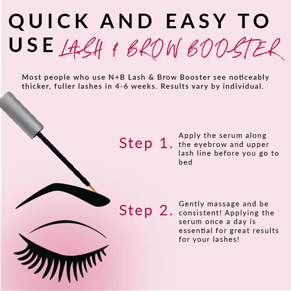 Brow & Lash Serum – Natural Formula with Biotin, Squalene, Ubiquinone, Wheat & Soy Amino Acids, Provitamin B5 – Supports Thicker, Fuller Lashes and Brows – Made in The USA - 1 Pack