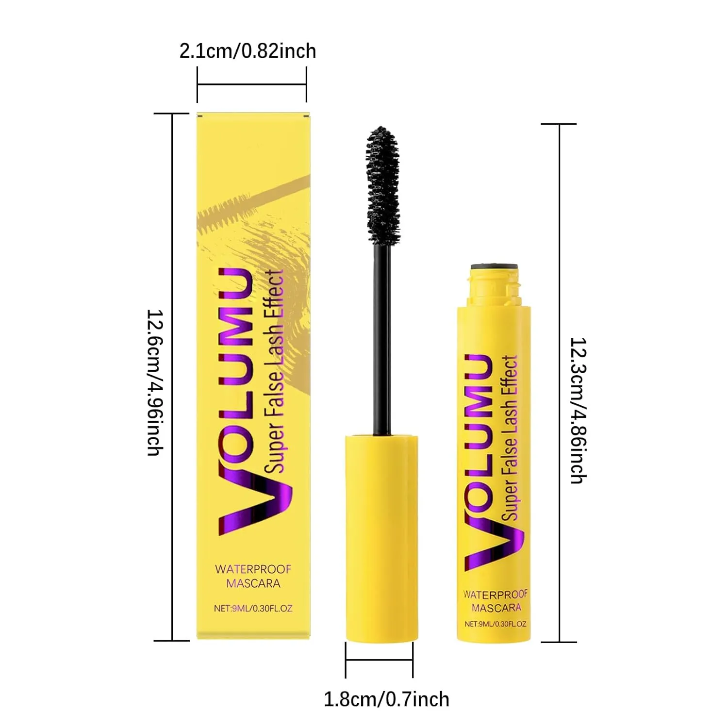 Bubble Lash Mascara – Volumizing & Lengthening Waterproof Mascara, Smudge-Proof, Flake-Free, Buildable Curl for Natural to Dramatic Lashes, Humidity-Resistant Formula (2PCS)