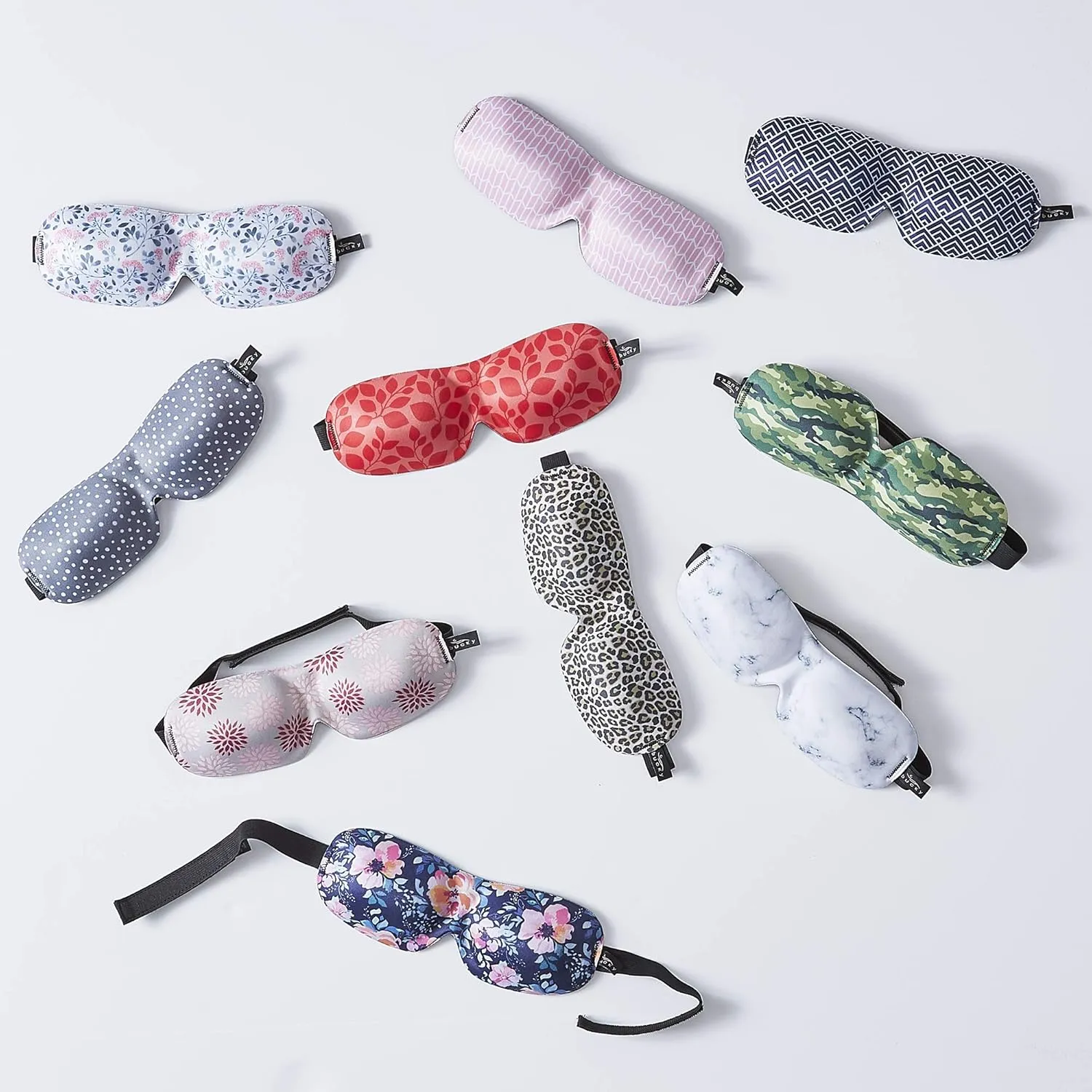 Bucky 40 Blinks No Pressure Eye Mask for Travel & Sleep, Garden Lattice, One Size