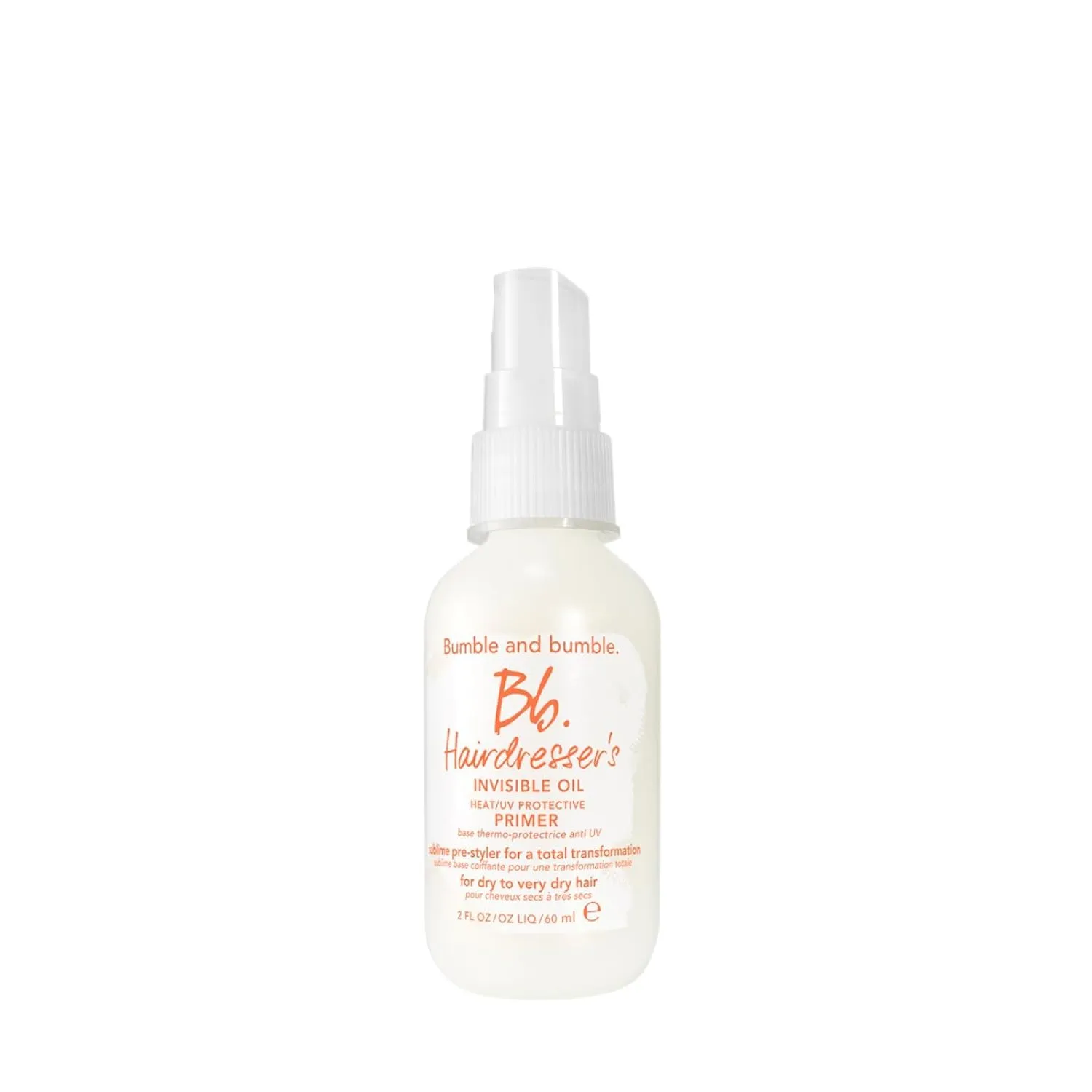 Bumble and bumble. Hairdresser's Invisible Oil Heat/UV Protection Leave-In Conditioner Hair Primer | Hydrating, Anti Frizz   Color Safe | Straight to Coily | w/Argan Oil, Coconut Oil   Grapeseed Oil