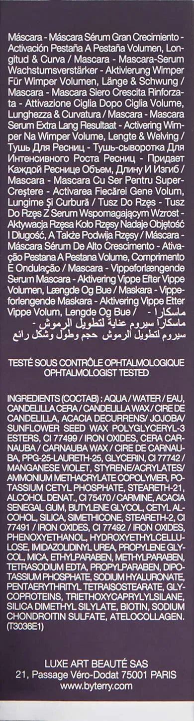 By Terry Terrybly Growth Booster Mascara | Lengthening Mascara | Moka Brown | Full-Volume, Clump-Resistant | 8ml (0.28 fl oz)
