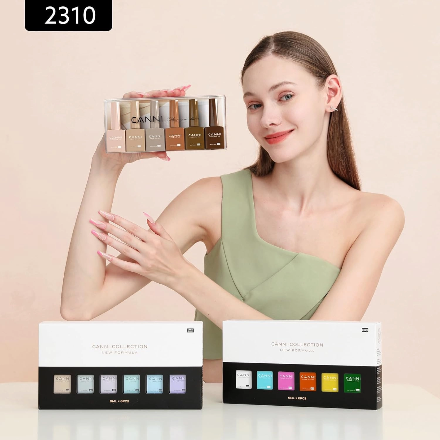 CANNI 6Pcs 9ml Hema-Free Nude Brown Fall Gel Nail Polish Set- Dark Brown Fall Colors Gel Polish Kit DIY at Home Salon Christmas New Year's Gifts for Girls