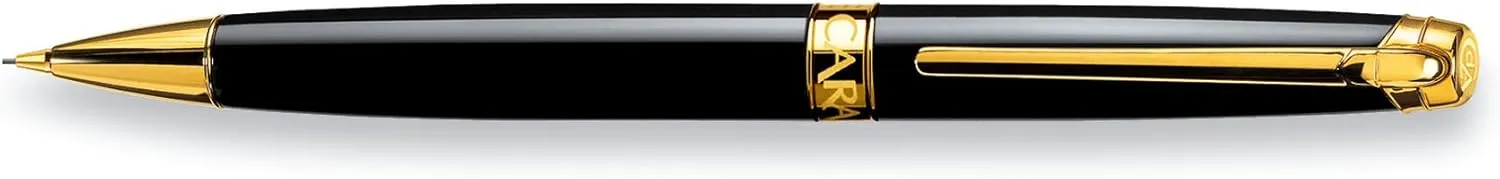 Caran d'Ache Leman Gold Plated Mechanical Pencil - Ebony Black