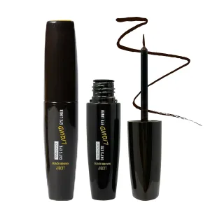 Cat's Eye Waterproof Liquid Eyeliner Black Brown, (0.31floz / 9g X 2EA) - Korean Beauty Makeup, Smudge-proof, Long-lasting. 2 PACK.