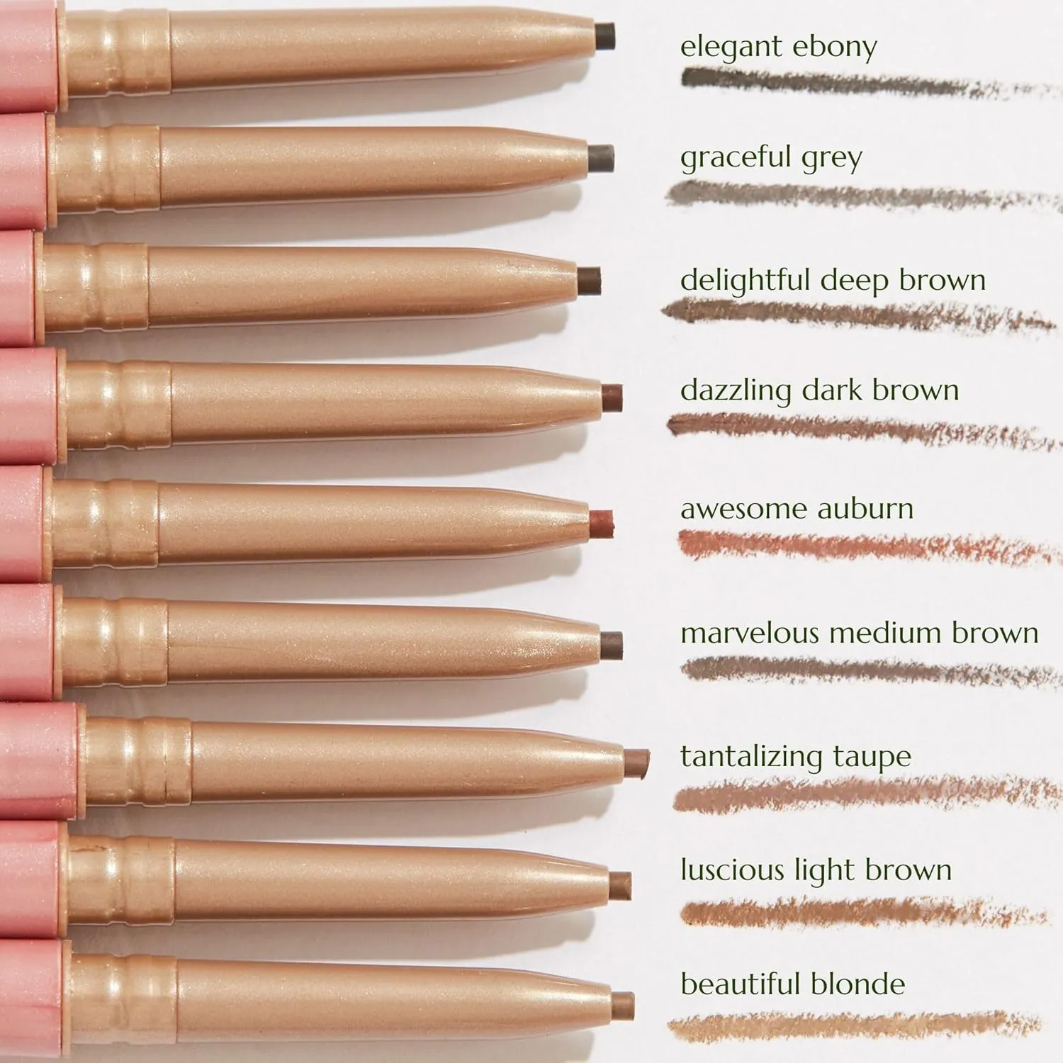 Chella Eyebrow Pencil - Vegan, Gluten Free, Cruelty Free, Paraben Free, Long Wearing, Smooth Consistency (Luscious Light Brown)