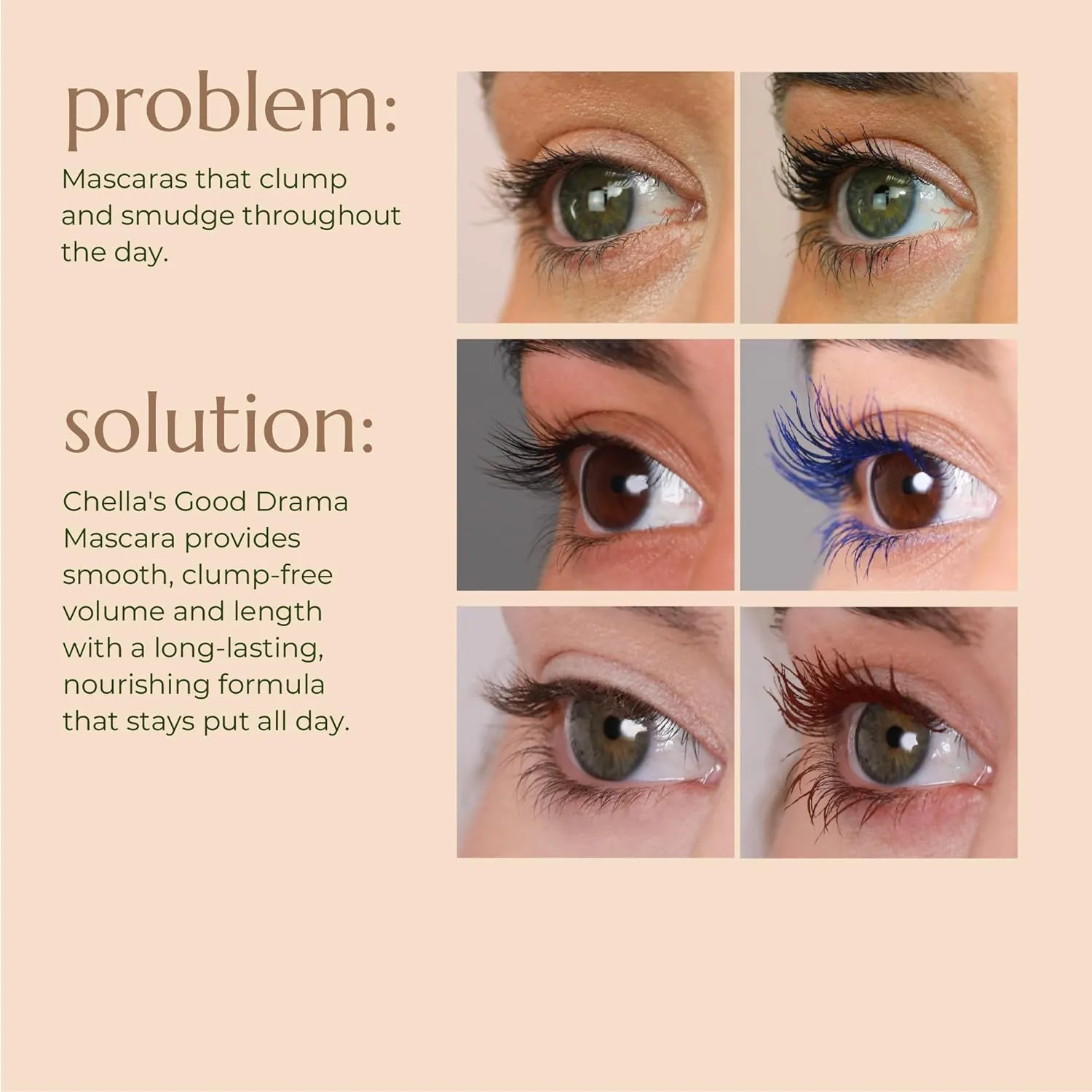 Chella Good Drama Vegan Mascara, 0.33 Fl. Oz (Brown)