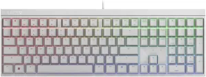 Cherry MX 2.0S Wired Gaming Keyboard with RGB Lighting - MX Black, Blue, Brown, Red and Silent Red Switches (White - Red Switch)