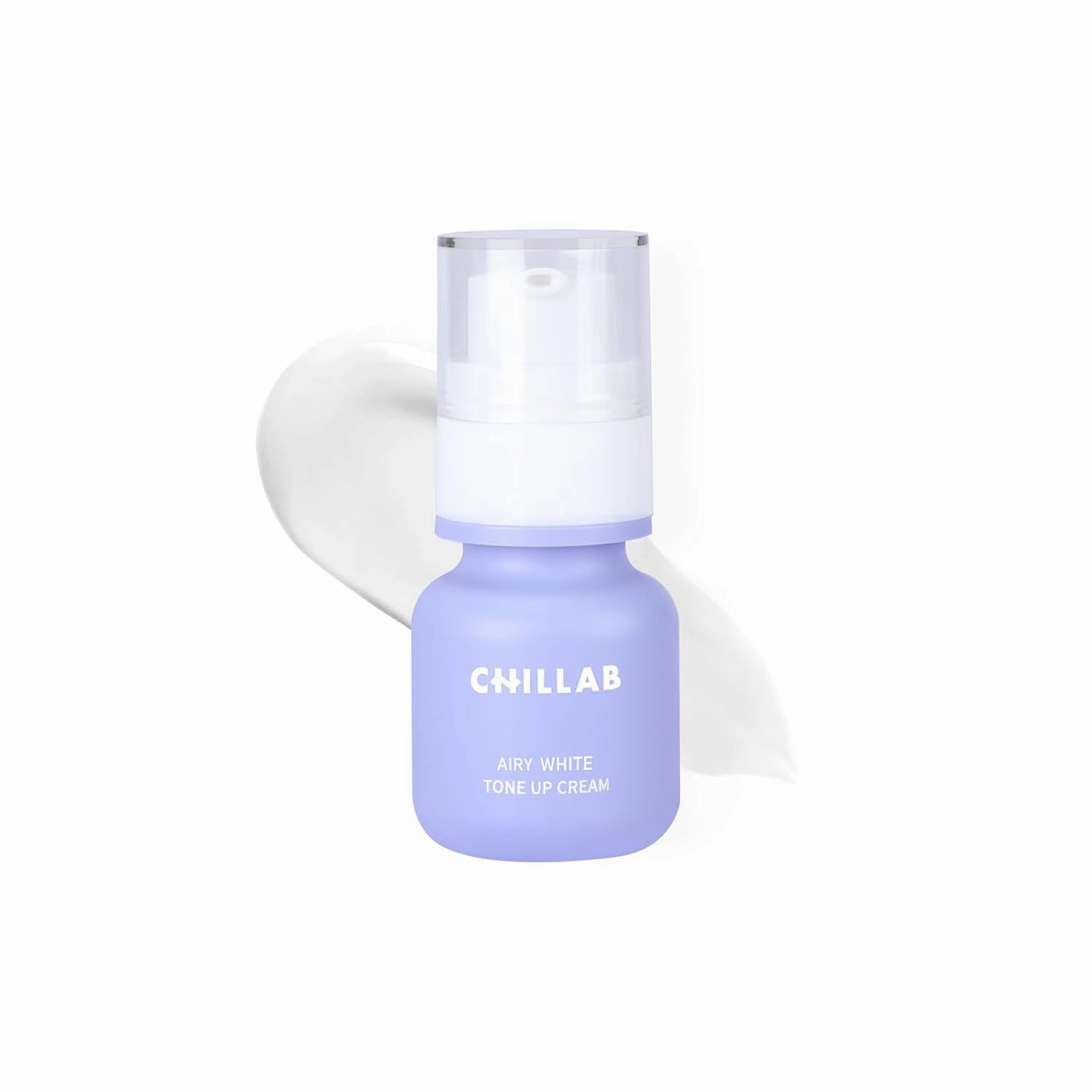 Chillab Airy White Tone-Up Cream, Lightweight Hydrating Primer with Botanical Extracts, Brightening & Smoothing Mousse Texture