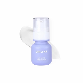 Chillab Airy White Tone-Up Cream, Lightweight Hydrating Primer with Botanical Extracts, Brightening & Smoothing Mousse Texture
