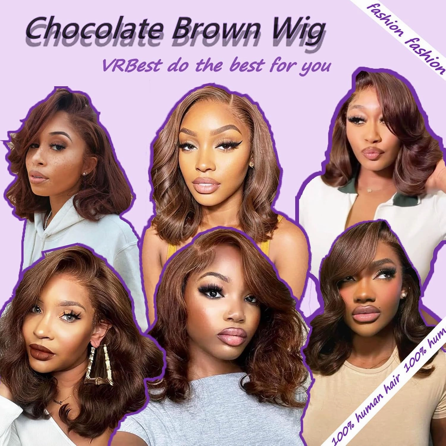 Chocolate Brown Bob Wig Human Hair Glueless Wigs Human Hair Pre Plucked Pre Cut Body Wave 5x5 HD Transparent Closure Wigs 180% Density 100% Brazilian Virgin Hair Brown Wig for Black Women (12 inch)