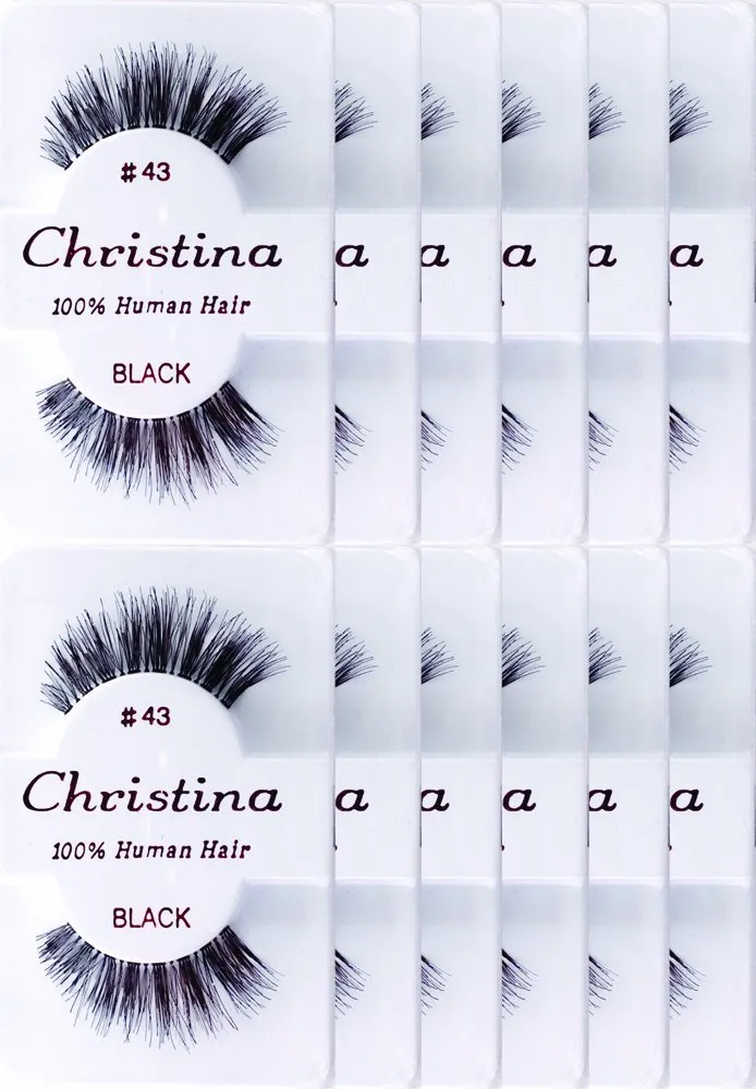 Christina 12 Pack False Eye Lashes Style 43