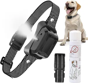 Citronella Dog Bark Collar, Anti Bark Collar with 3 Adjustable Spray & Sensitivity Level [1 Citronella Spray Refill] Automatic No Shock Dog Barking Collar for Small Medium Large Dogs