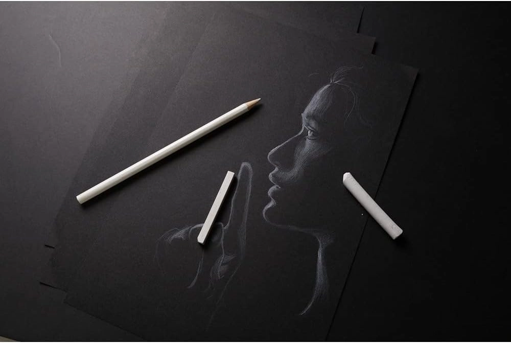 Clairefontaine - Ref 975042C - Carb'On Black Wirebound Paper Pad (20 Sheets) - A5 (210 x 148mm) Sized, 120gsm Paper, Acid Free, pH Neutral - Suitable for Watercolour