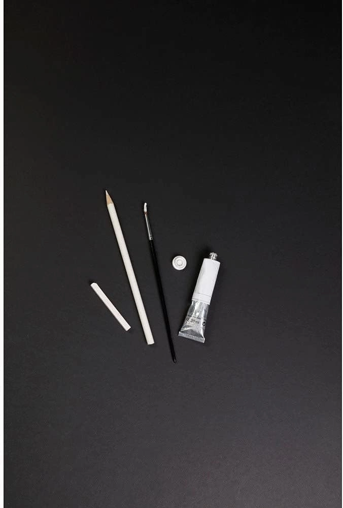 Clairefontaine - Ref 975042C - Carb'On Black Wirebound Paper Pad (20 Sheets) - A5 (210 x 148mm) Sized, 120gsm Paper, Acid Free, pH Neutral - Suitable for Watercolour