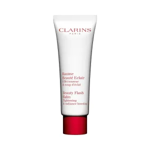 Clarins Beauty Flash Balm | 3-In-1 Hydrating 10-Minute Face Mask, Make-Up Primer, or Quick Pick Me Up Radiance Booster | Moisturizes, Brightens and Visibly Tightens | Non-Oily and Non-Comedogenic