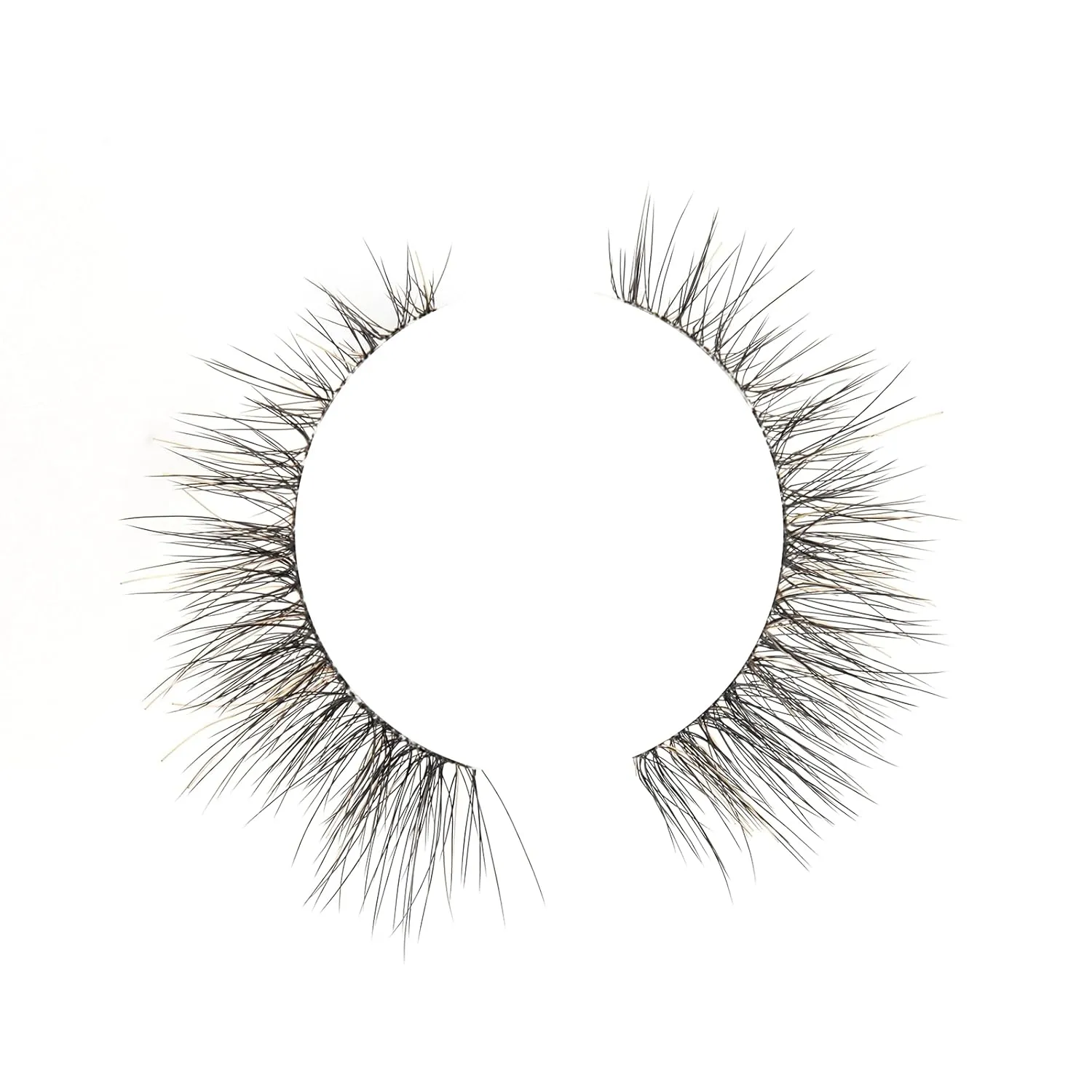 Classic Natural False Eyelashes,Cat Eye Lashes Volume Fox Eyelashes,Natural Brown&black Mix Matter PBT,3D Curl Thick Fake Eyelashes,Reusable Adhesive Eyelashes,#Q12 (2 BOXES)