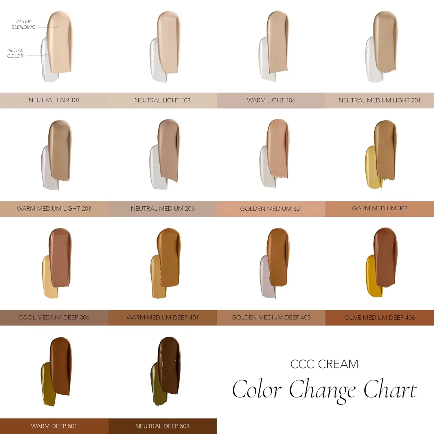 CLE Cosmetics CCC Cream (Golden Medium 301 / SPF 50) - Color Correcting CC Cream Hybrid with Sunscreen - Lightweight, Hydrating Light to Medium Coverage Foundation - 1 fl oz
