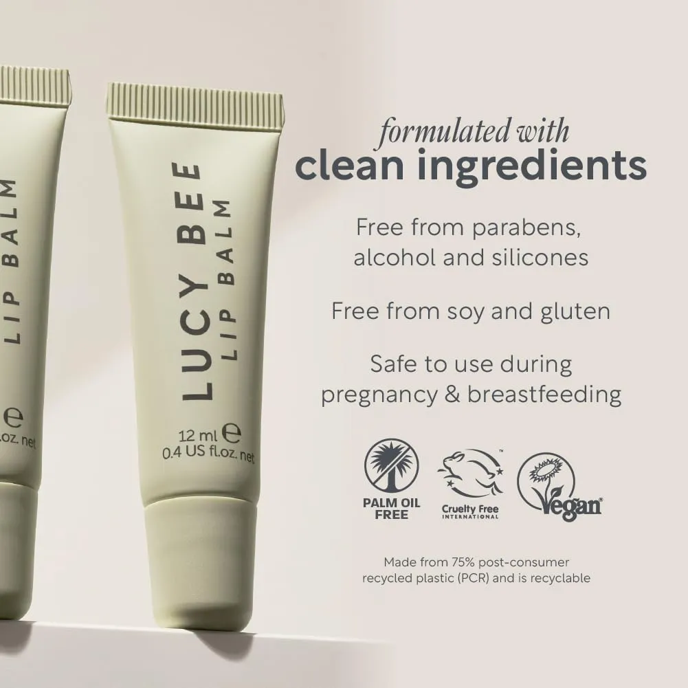 Clear Lip Balm & Gloss, Nourishing & Hydrating Lip Balm, Mango & Shea Butter, Avocado Oil & Vitamin E, Vegan & Cruelty-Free, Shade BARE (Clear), 0.4 fl oz