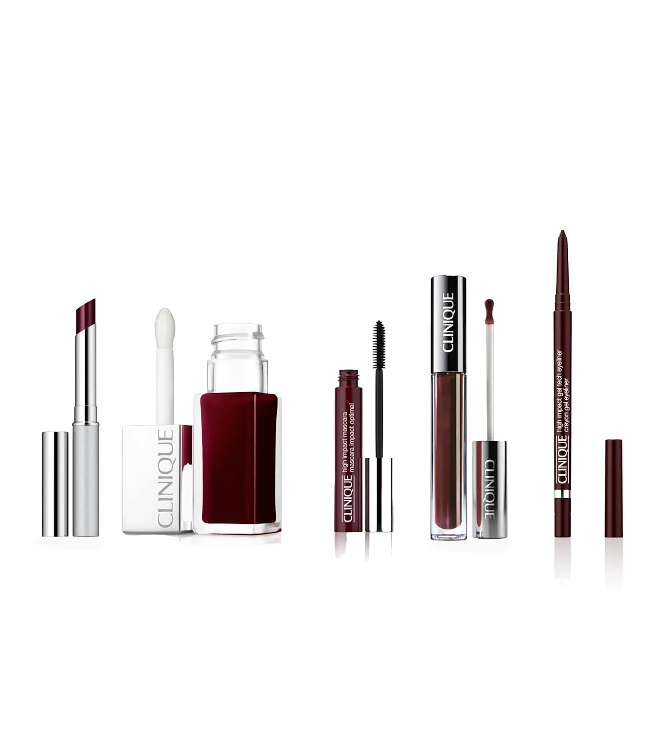 Clinique Black Honey Collection | Almost Lipstick, Pop Plush Lipstick, Mascara, Lip   Cheek Oil   Gel Eyeliner