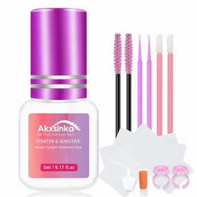 Cluster Lash Glue 3-5s for Beginners, 2-3 Weeks Long Lasting Gentle Eyelash Extension Glue for DIY or Professional Use - Waterproof/Strong Hold/Sensitive Eyes/ (Black,5ml/0.17fl.oz)