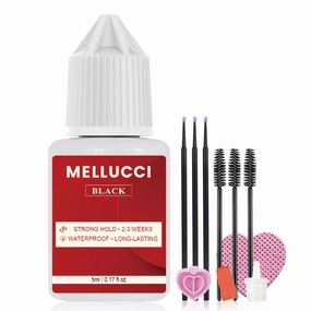 Cluster Lash Glue Strong Hold Lash Extension Glue Waterproof for DIY and Professional Use 2-3 Weeks Long-Lasting