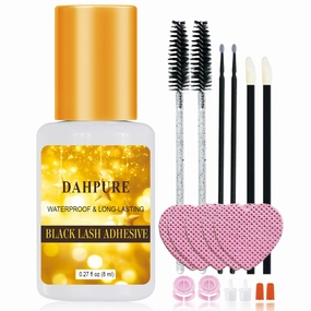 Cluster Lash Glue Strong Hold Long Lasting for 3 Weeks, Waterproof Extension Lash Glue, DIY & Professional Use, No Fume