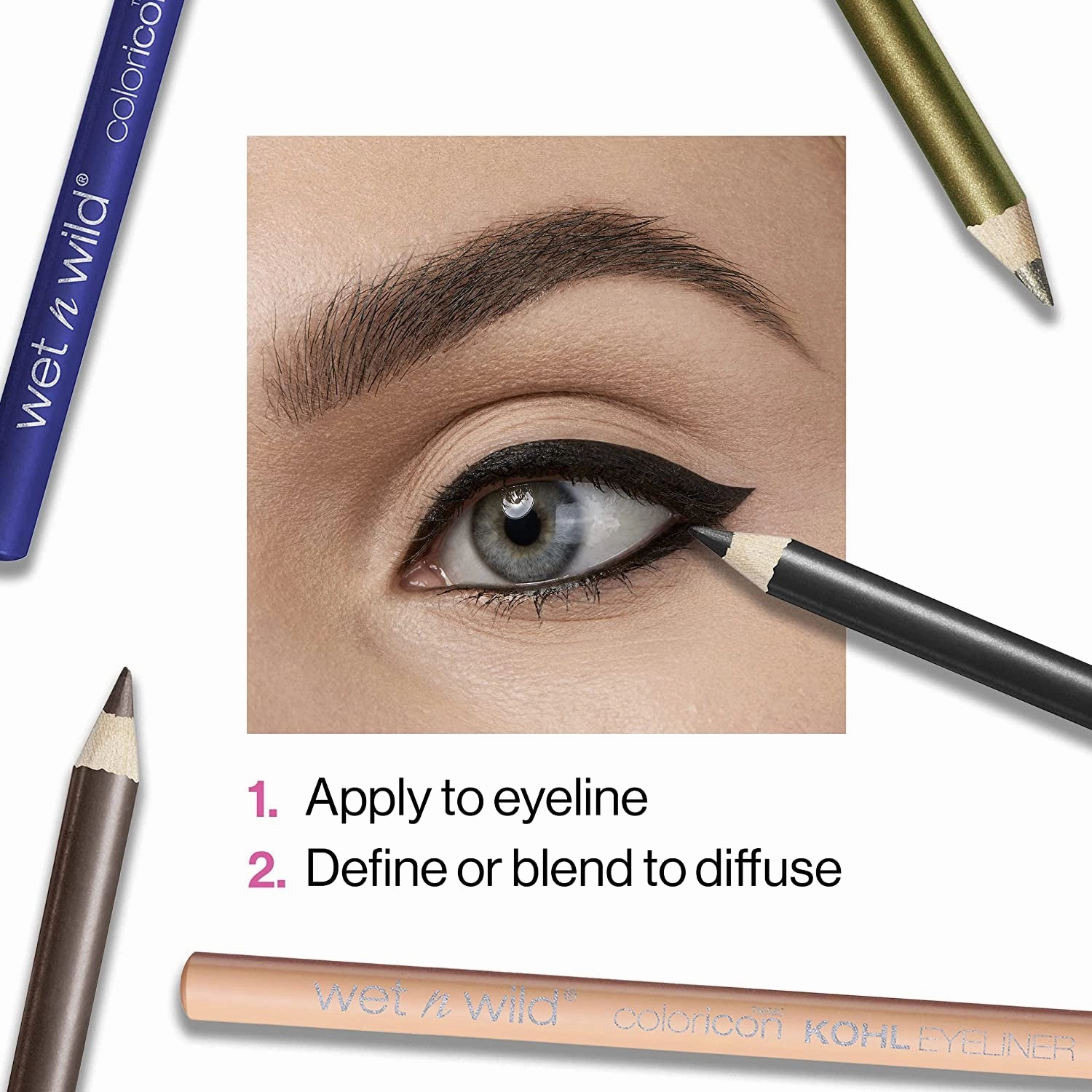 Color Icon Kohl Eyeliner Pencil, Rich Hyper-Pigmented Color, Smooth Creamy Application, Long-Wearing Matte Finish Versatility, Cruelty-Free & Vegan - Simma Brown Now! (Packaged)
