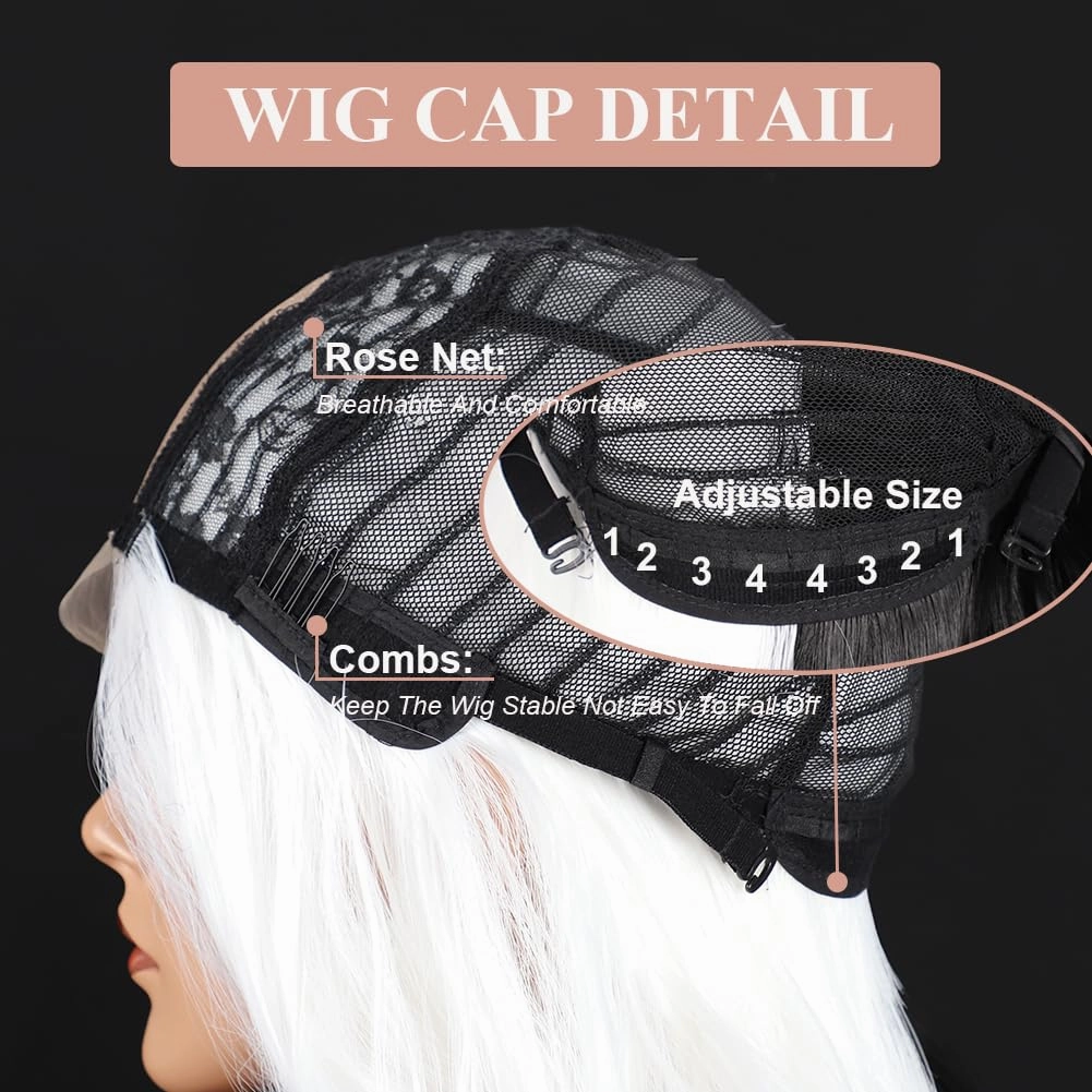 Colorful Queen Long Black and White Wigs for Women 26 Inch Curly Wavy Wig Middle Part Synthetic Lace Wigs for Daily Party Use Cosplay