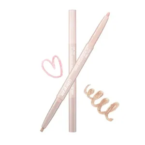 COLORGRAM 02 Cool Tone Under Eye Highlighter Stick   Shade Re-Forming Brush Liner 70% Brown Bundle