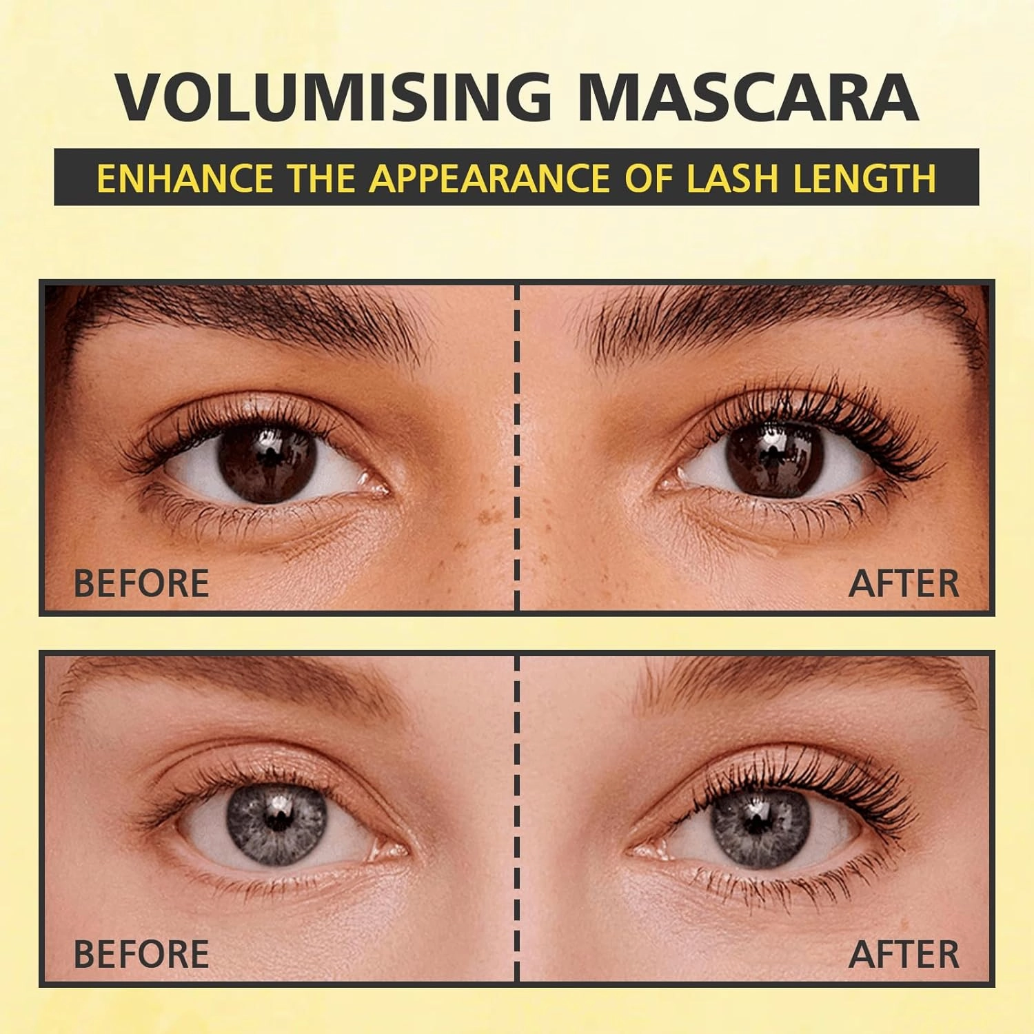 Colossal Bubble Mascara - Colossal Mascara Volumizing & Defining | Waterproof | Smudge-Proof | Clump-Free Make Up Formula, Bubble Lash Mascar Creates Well-Defined Lashes Enhances Natural Look (2PC)