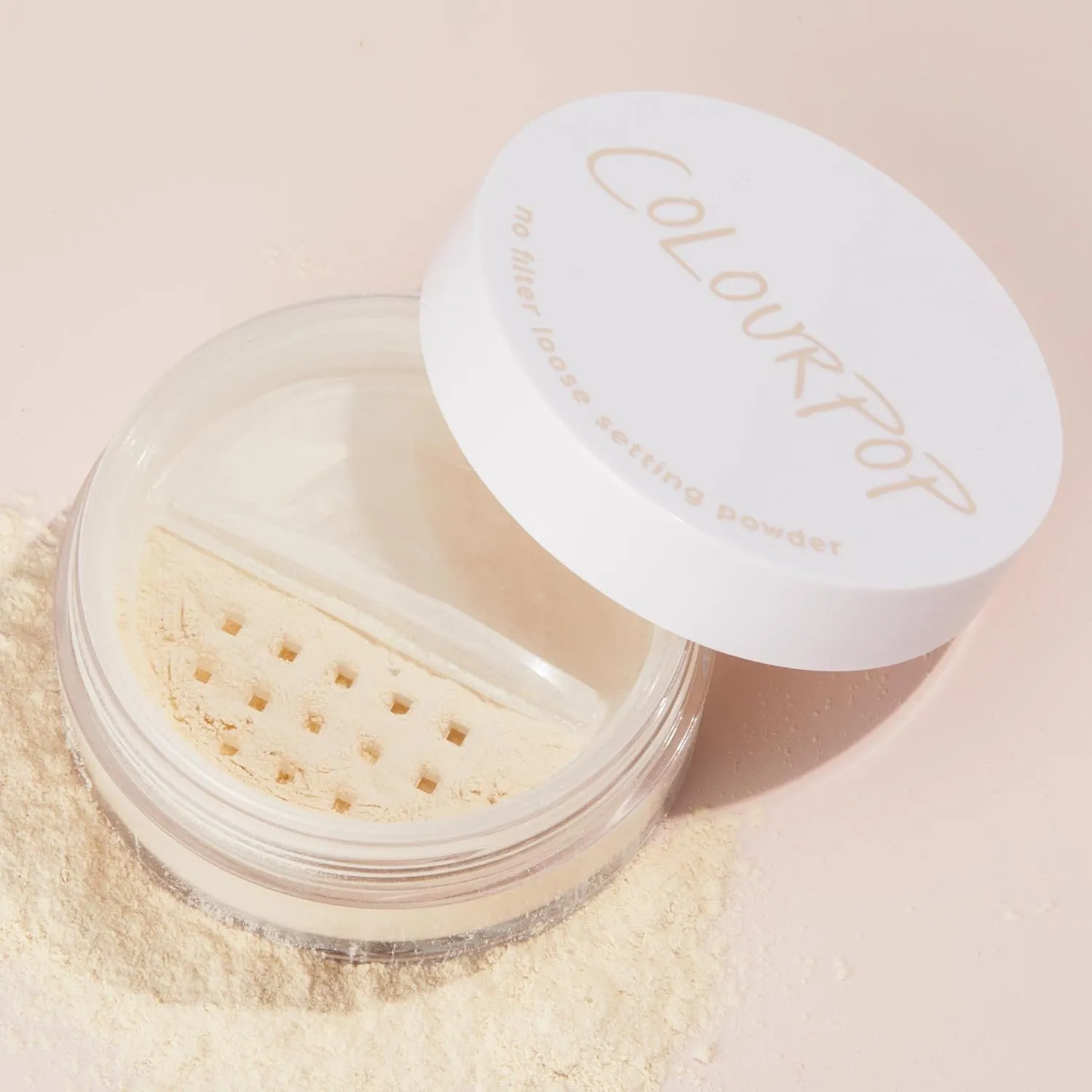 ColourPop No Filter Loose Setting Powder - Translucent Setting Powder with a Soft-Matte Finish - Sets Face Makeup for Long-Lasting Wear - 100% Cruelty-Free and Vegan Formula - Translucent (0.3 oz)