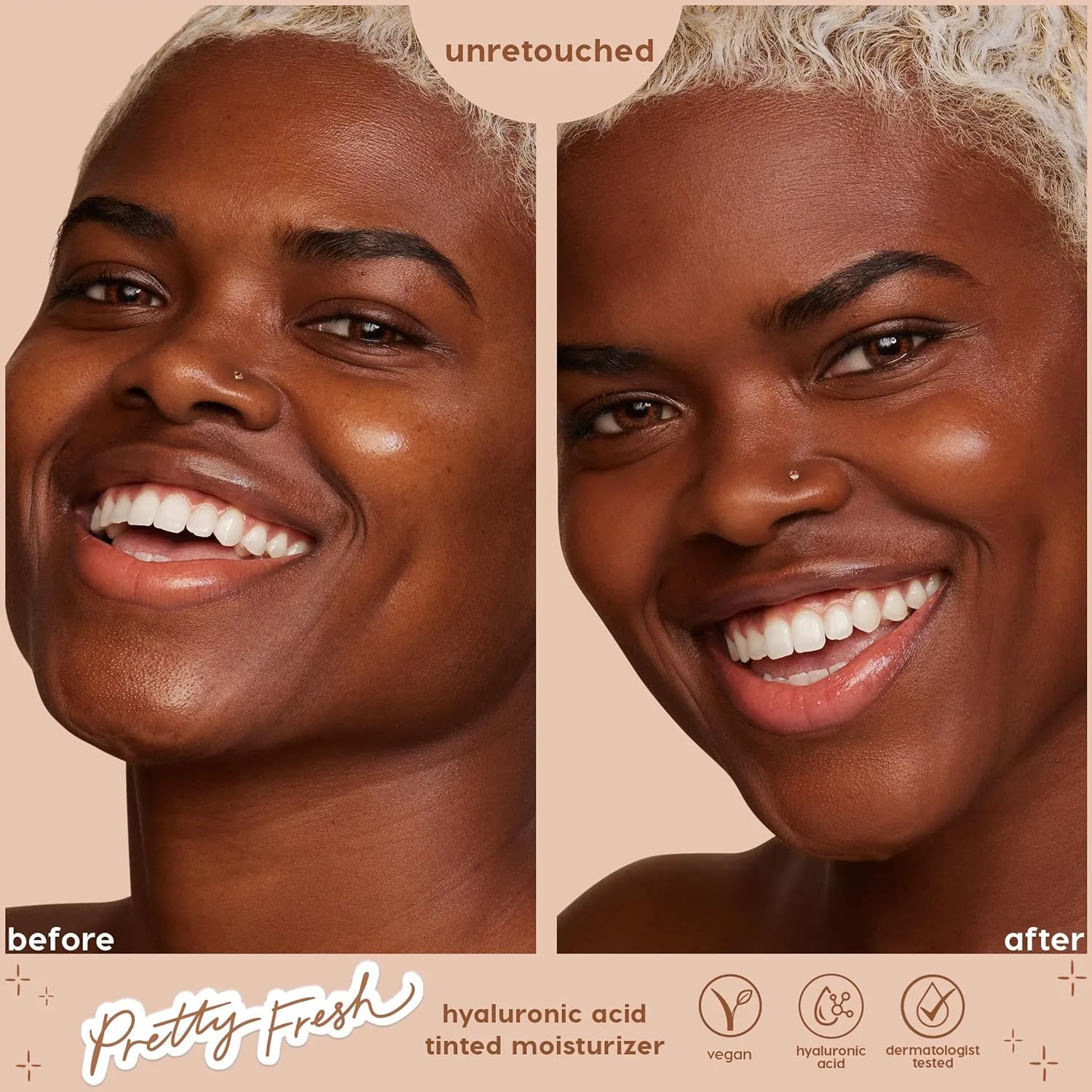 ColourPop Pretty Fresh Tinted Moisturizer - Hydrating Skin Tint & Glowy Summer Makeup with Lightweight Coverage - Made with Hyaluronic Acid & Coconut Water - Deep Dark 24N (1.45 oz)