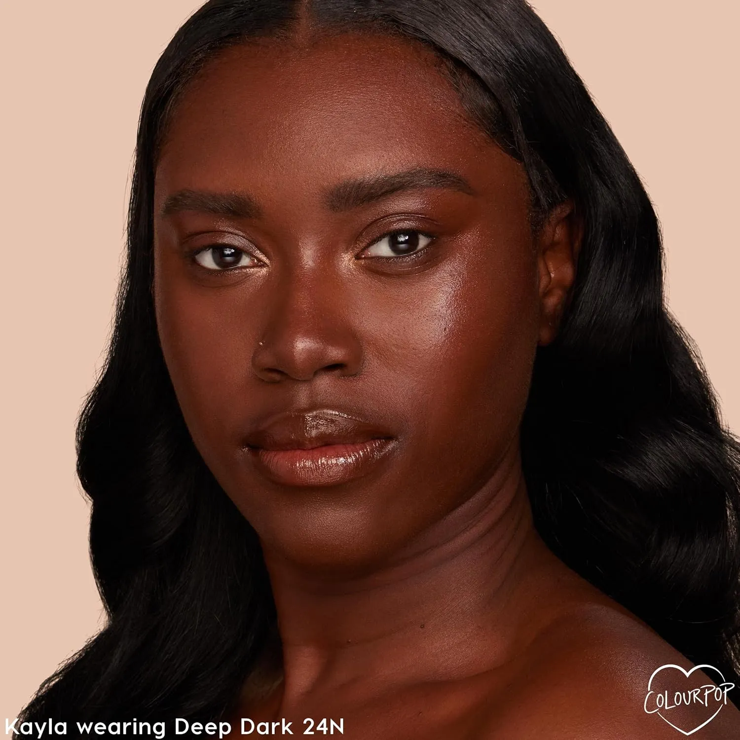 ColourPop Pretty Fresh Tinted Moisturizer - Hydrating Skin Tint & Glowy Summer Makeup with Lightweight Coverage - Made with Hyaluronic Acid & Coconut Water - Deep Dark 24N (1.45 oz)