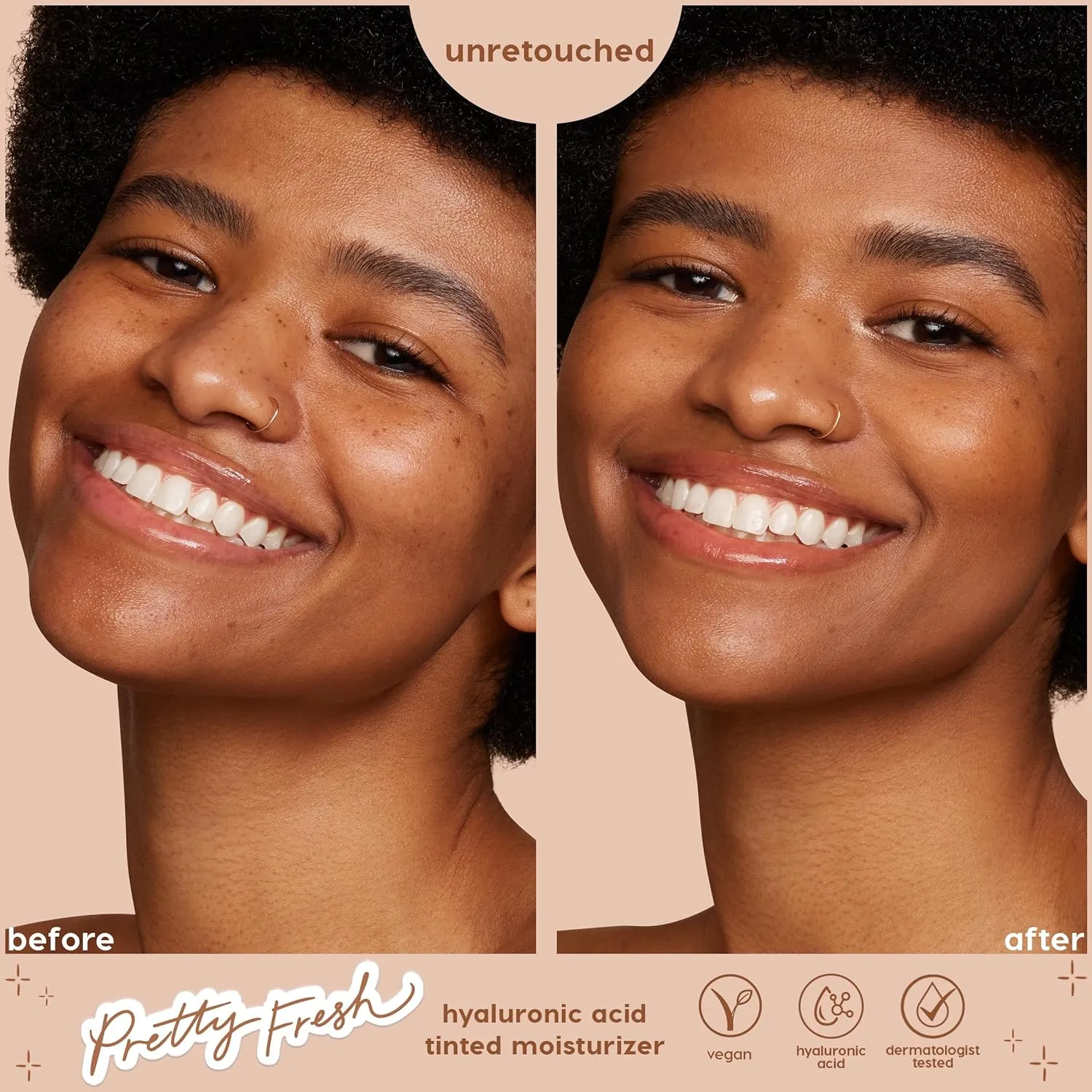 ColourPop Pretty Fresh Tinted Moisturizer - Hydrating Skin Tint & Glowy Summer Makeup with Lightweight Coverage - Made with Hyaluronic Acid & Coconut Water - Med Dark 13W (1.45 oz)