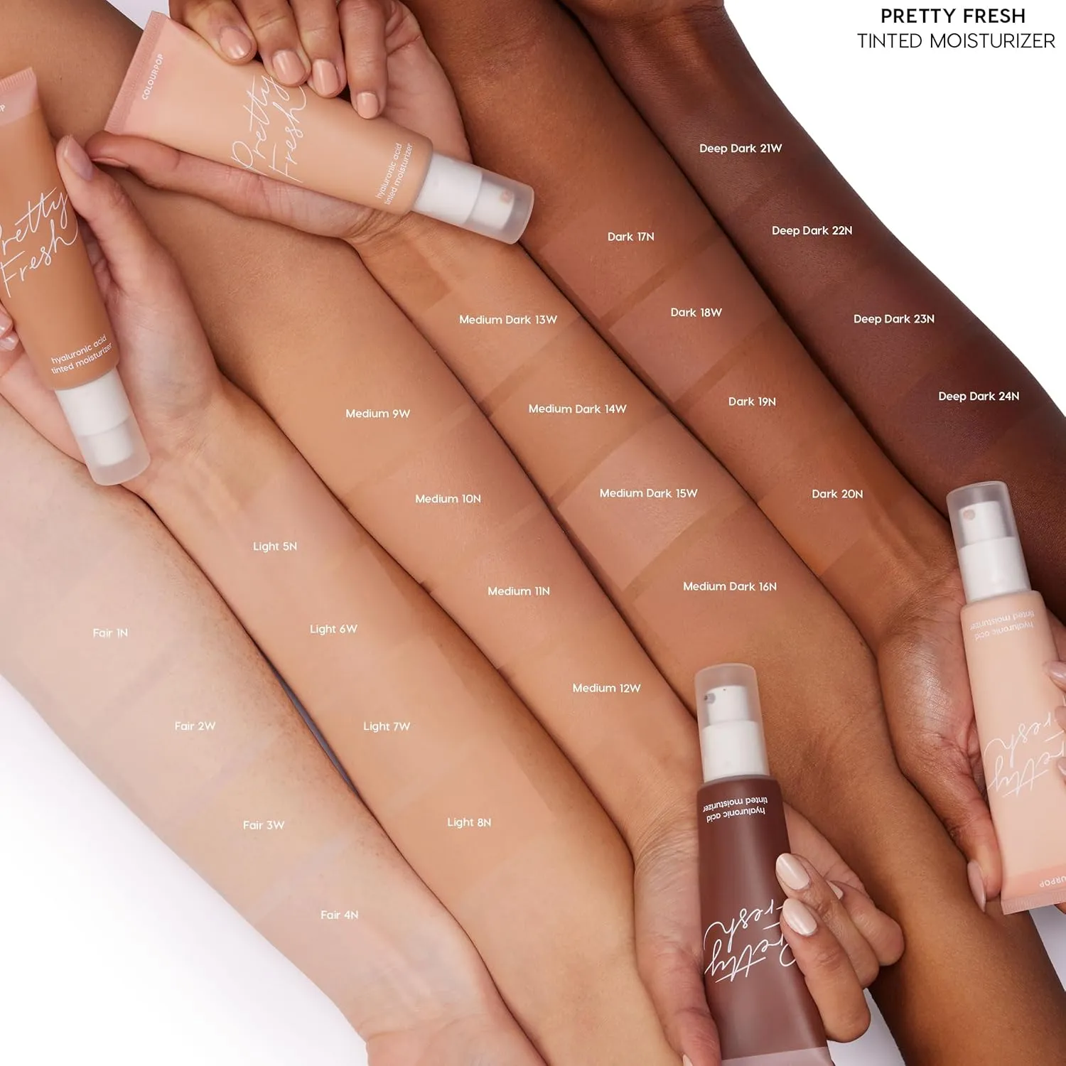 ColourPop Pretty Fresh Tinted Moisturizer - Hydrating Skin Tint with Lightweight Coverage - Formulated with Hyaluronic Acid & Coconut Water for Healthy-Looking Skin - Med 11N (1.45 oz)