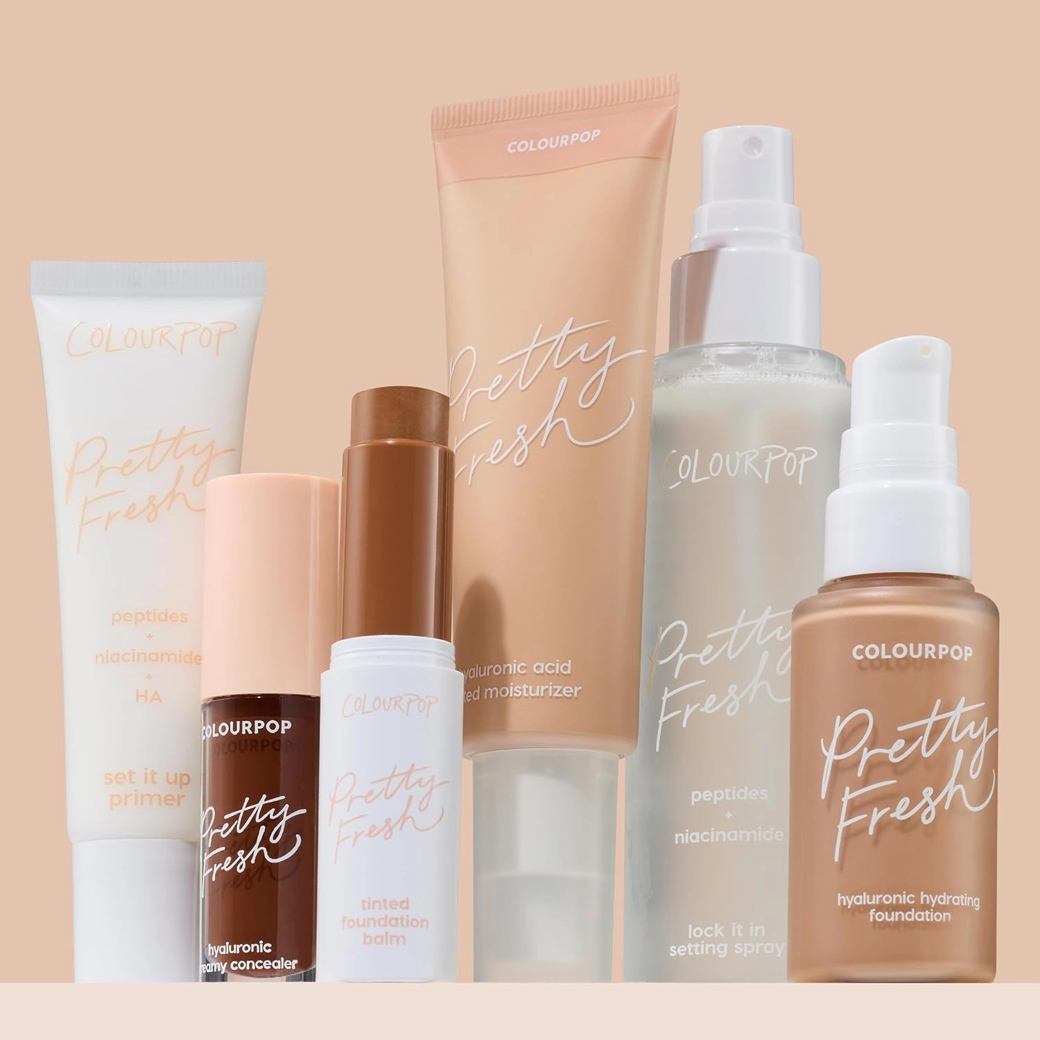 ColourPop Pretty Fresh Tinted Moisturizer - Hydrating Skin Tint with Lightweight Coverage - Formulated with Hyaluronic Acid & Coconut Water for Healthy-Looking Skin - Dark 18W (1.45 oz)