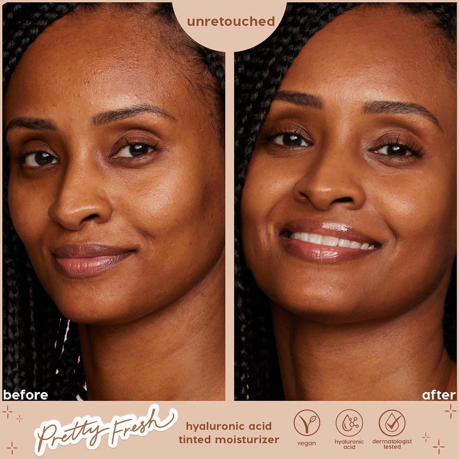 ColourPop Pretty Fresh Tinted Moisturizer - Hydrating Skin Tint with Lightweight Coverage - Formulated with Hyaluronic Acid & Coconut Water for Healthy-Looking Skin - Dark 18W (1.45 oz)