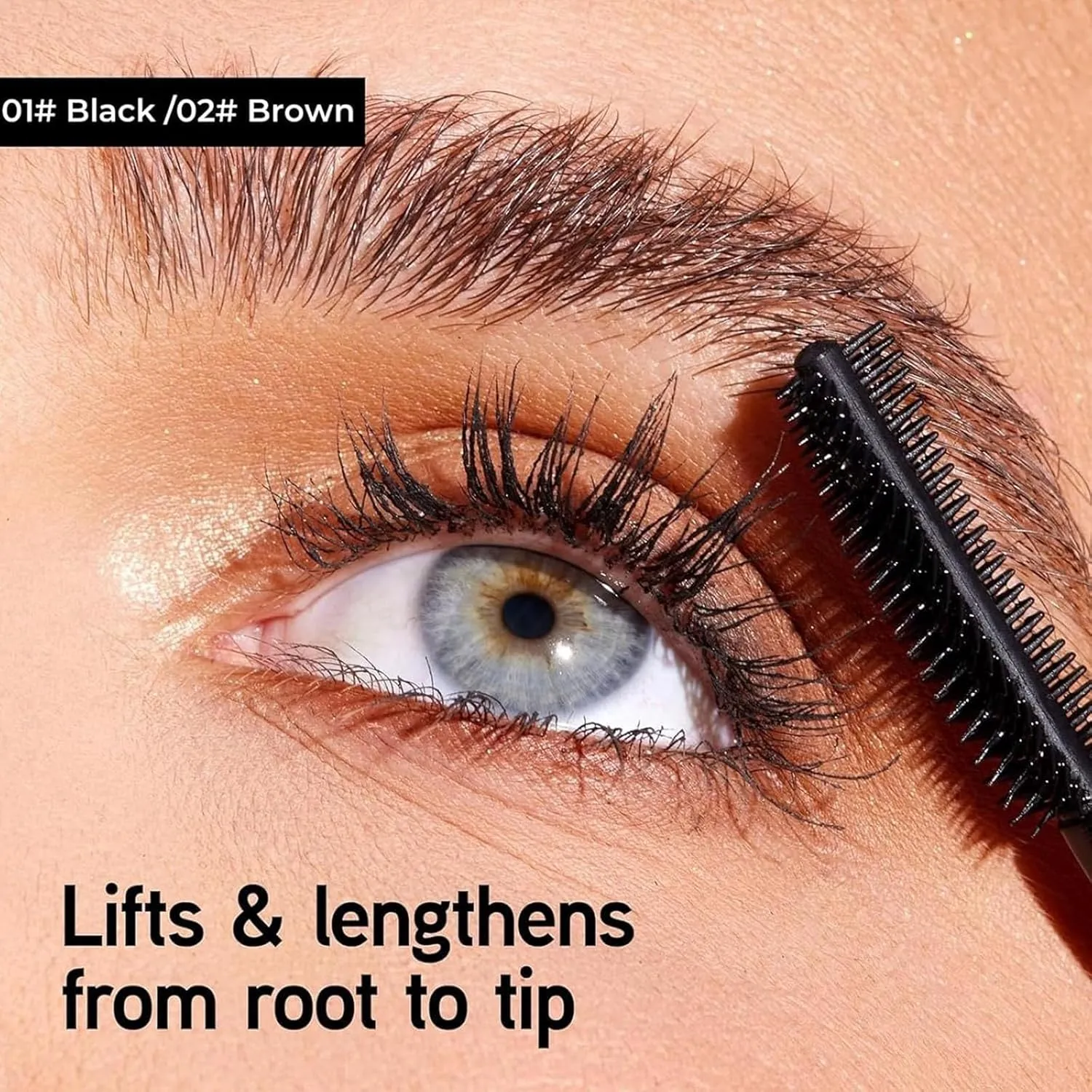 Comparison K Mascara, Comparisonk Mascara, 2PCS Tubing Mascaras Black & Brown for Lash Makeup,Curling Smudge and Lengthening Proof and Waterproof Mascaras (Brown*2, 0.12 Fl Oz)
