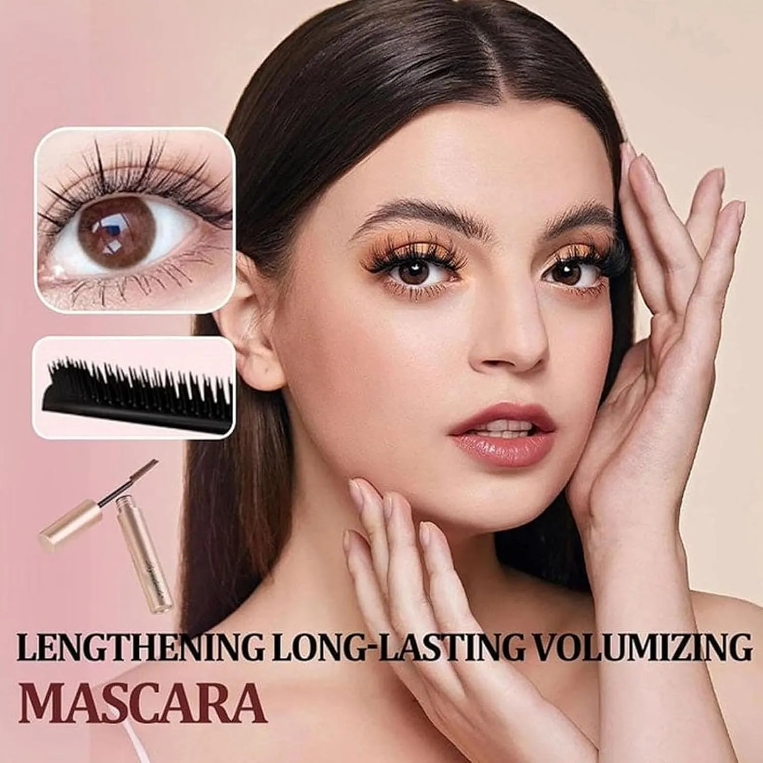 Comparison K Mascara, Comparisonk Mascara, 2PCS Tubing Mascaras Black & Brown for Lash Makeup,Curling Smudge and Lengthening Proof and Waterproof Mascaras (Brown*2, 0.12 Fl Oz)
