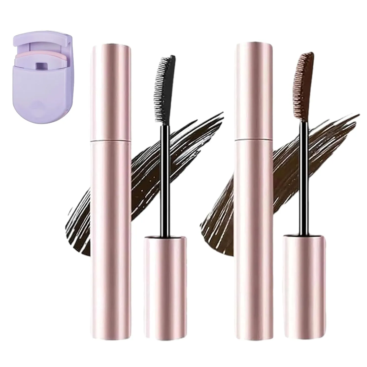 Comparison K Mascara, Comparisonk Mascara, 2PCS Tubing Mascaras Black & Brown for Lash Makeup,Curling Smudge and Lengthening Proof and Waterproof Mascaras (Mix*2, 0.12 Fl Oz)